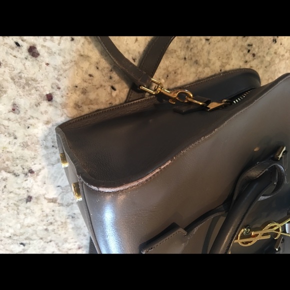 YSL Baby Cabas Handbag in Fog - Picture 6 of 8